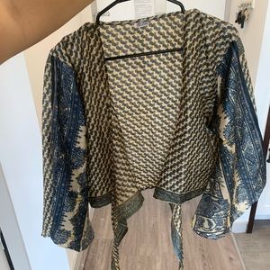 Silk wrap shirt small